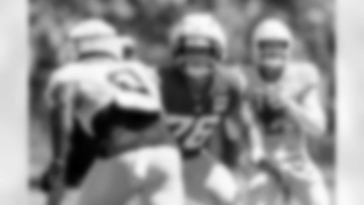 The Los Angeles Chargers practice at Training Camp on Sunday, August 4, 2024 at The Bolt in El Segundo, CA.