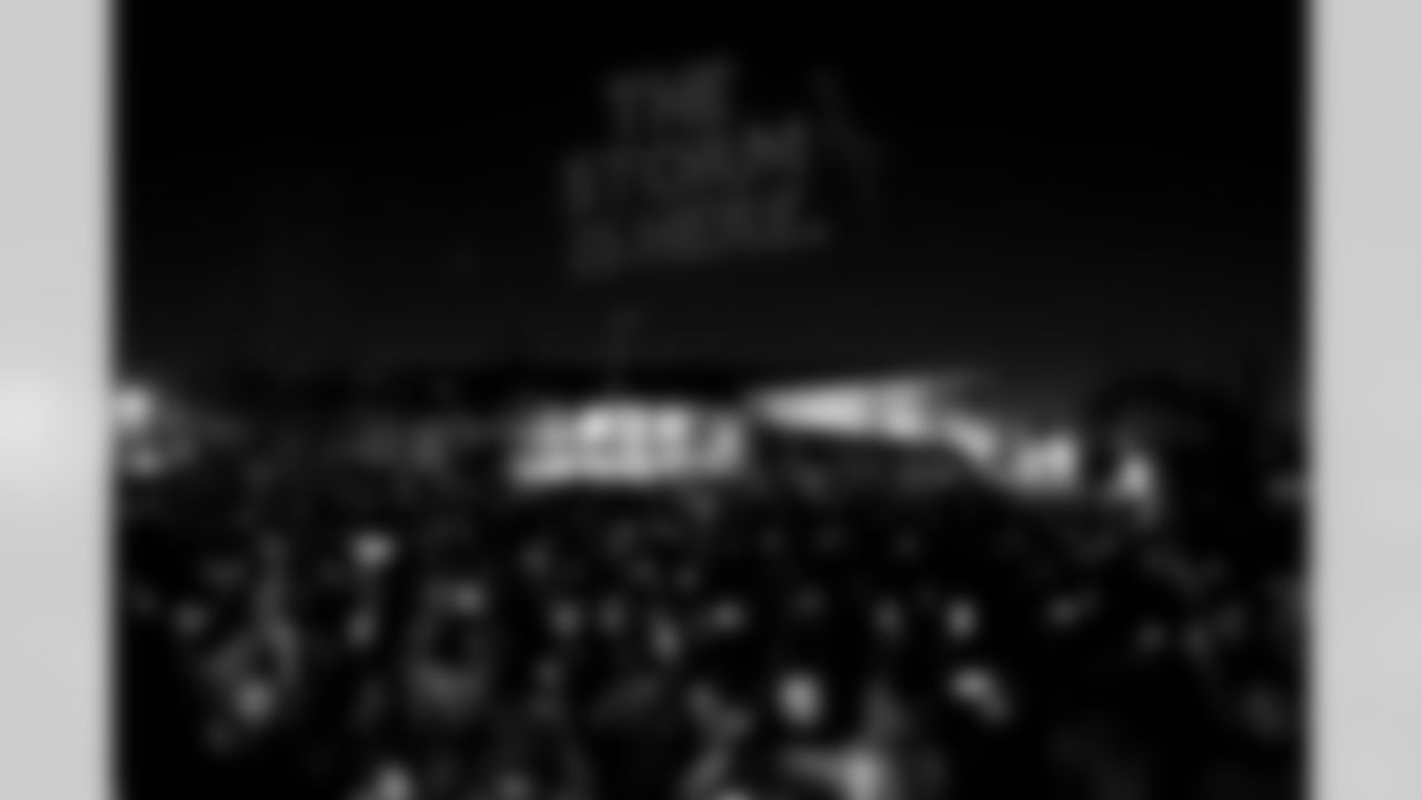 Fans gather at The Bolt for the Fan Rally + Drone Show on Friday January 9th, 2025