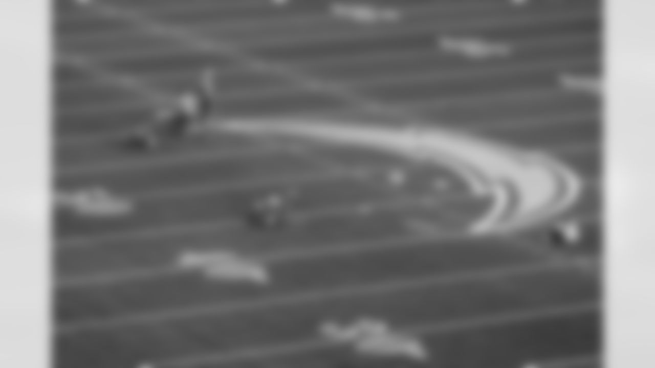 SoFi Stadium is photographed as it is converted to the 2025 Charger Power look on Friday, October 17, 2025 at SoFi Stadium in Inglewood, CA.