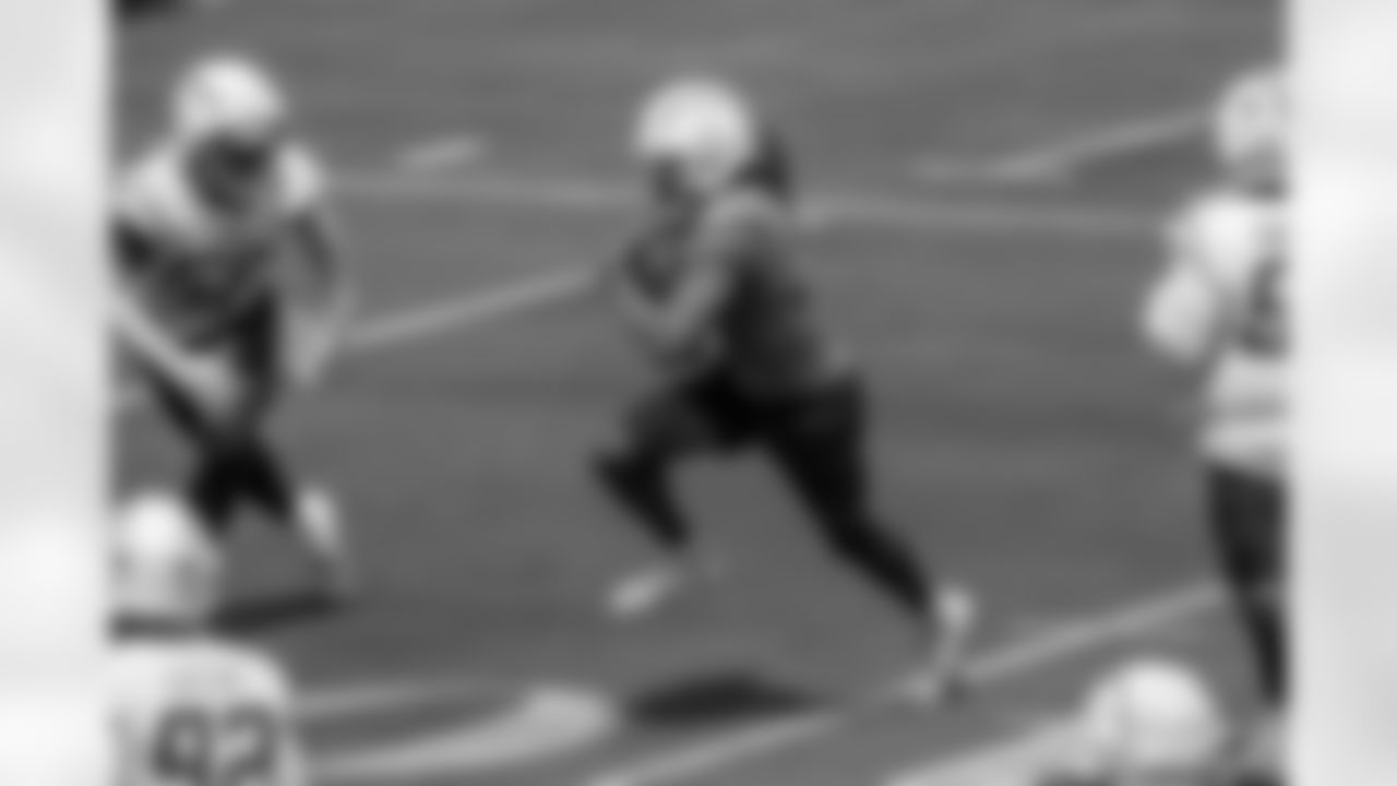 The Los Angeles Chargers practice at Training Camp on Wednesday, August 13, 2025 at The Bolt in El Segundo, CA.
