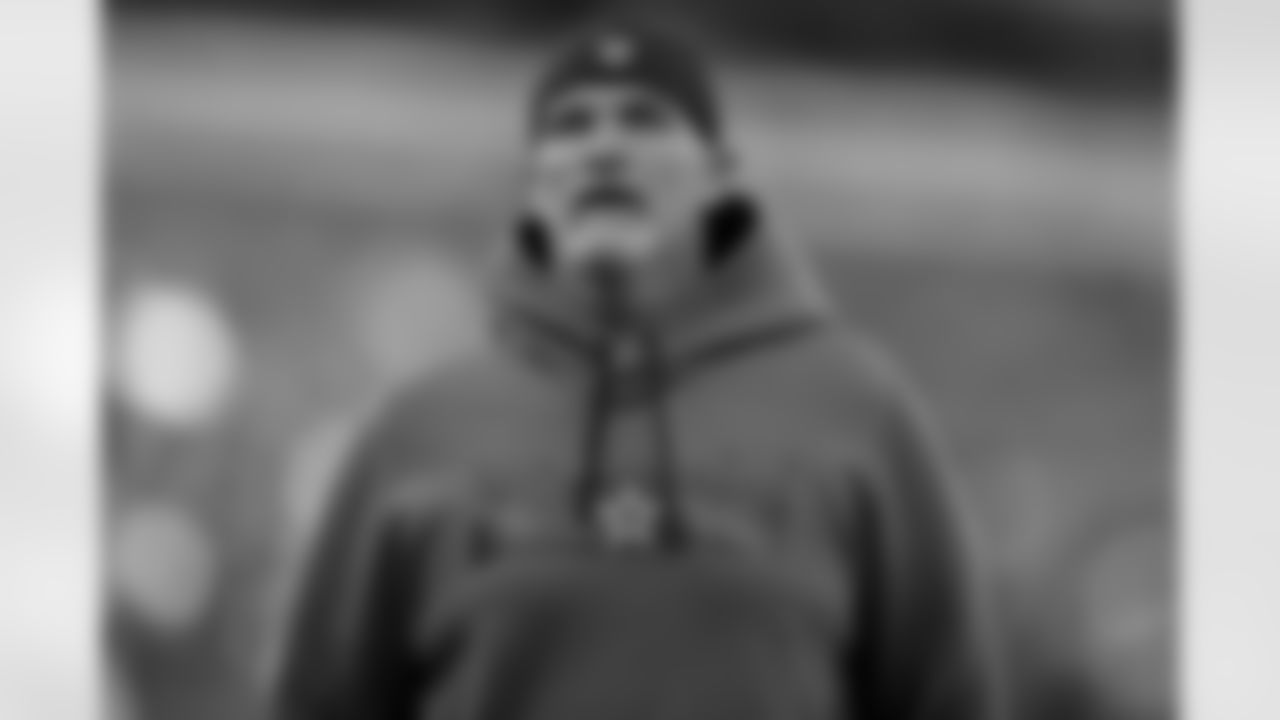Dallas Cowboys defensive coordinator Dan Quinn walks on the field before an NFL football game against the New York Giants, Sunday, Dec. 19, 2021, in East Rutherford, N.J. The Dallas Cowboys defeated the New York Giants 21-6. (AP Photo/Steve Luciano)