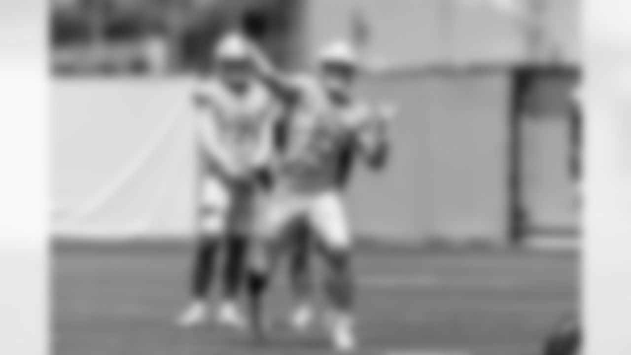The Los Angeles Chargers practice at Training Camp on Monday, August 18, 2025 at The Bolt in El Segundo, CA.