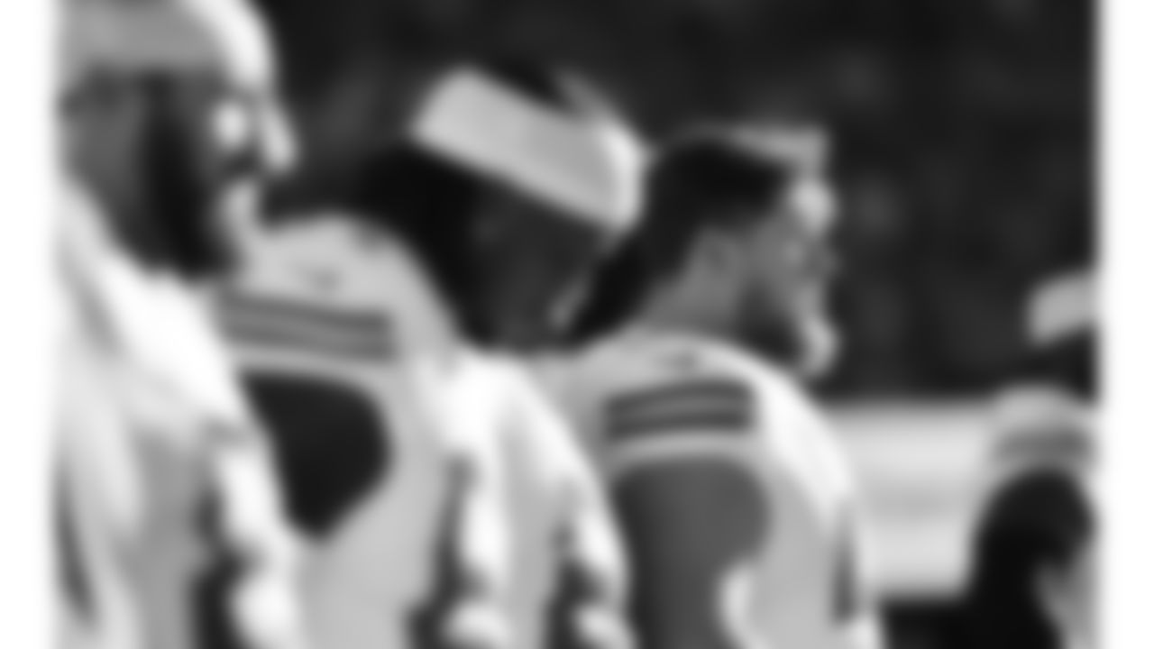 Kansas City Chiefs center Creed Humphrey (52) during the National Anthem prior to a week 11 NFL Football game against the Denver Broncos on Sunday, November 16, 2025 in Denver, Colorado.