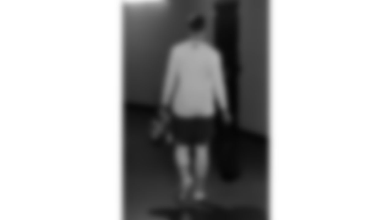 Kansas City Chiefs kicker Harrison Butker (7) walks down a hallway prior to a week 18 NFL football game against the Las Vegas Raiders, Sunday, January 4, 2026 in Las Vegas, NV.