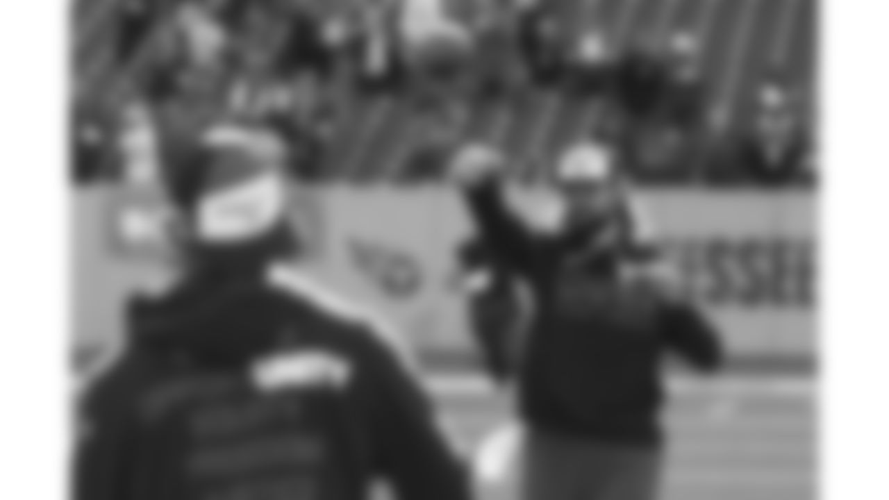 Kansas City Chiefs quarterback Gardner Minshew (17) warms up prior to a week 16 NFL Football game against the Tennessee Titans on Sunday, December 21, 2025 in Nashville, Tennessee.