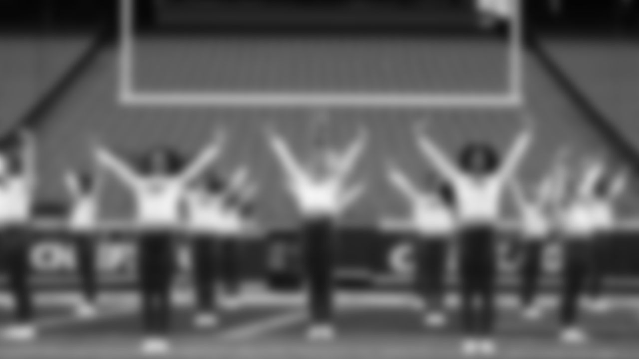 Kansas City Chiefs Cheerleaders before a week 8 NFL football game against the Washington Commanders, Monday, October 27, 2025, in Kansas City, MO.