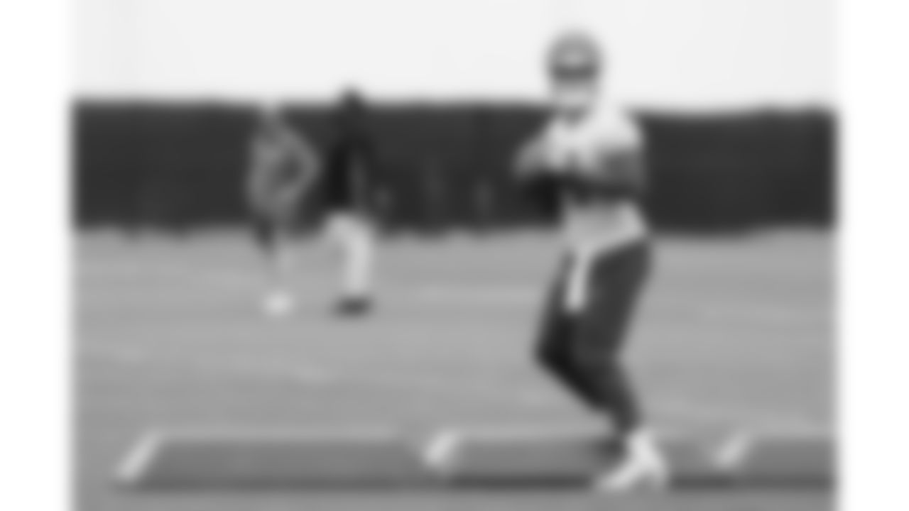 Kansas City Chiefs quarterback Bailey Zappe (14) practices during phase 3 of OTAs on Thursday June 12, 2025 in Kansas City, MO.