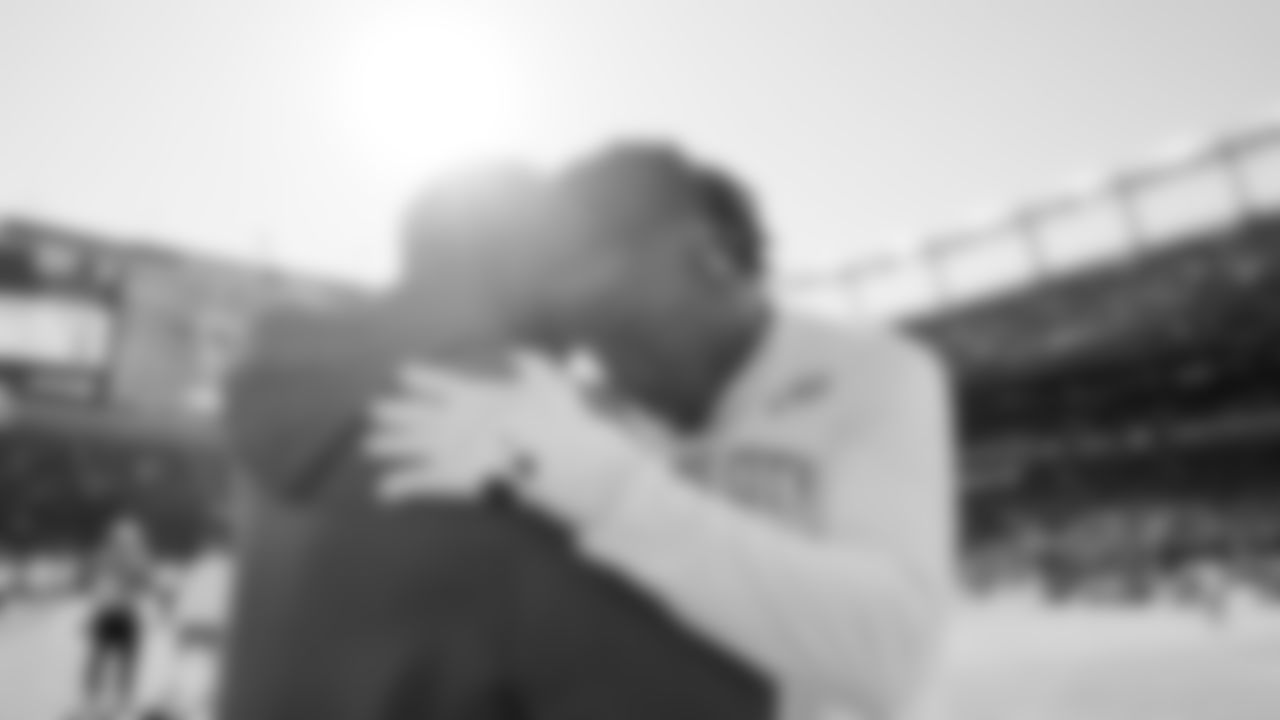 Kansas City Chiefs wide receiver Rashee Rice (4) prays with Team Chaplain Marcellus Casey prior to a week 11 NFL Football game against the Denver Broncos on Sunday, November 16, 2025 in Denver, Colorado.