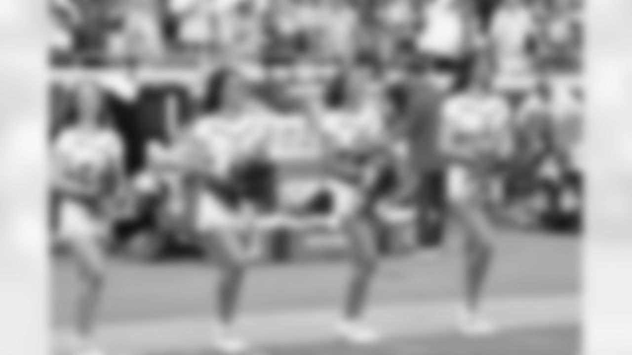 Kansas City Chiefs Cheerleaders before a week 2 NFL matchup against the Philadelphia Eagles on Sunday, September 15, 2025 in Kansas City, MO.