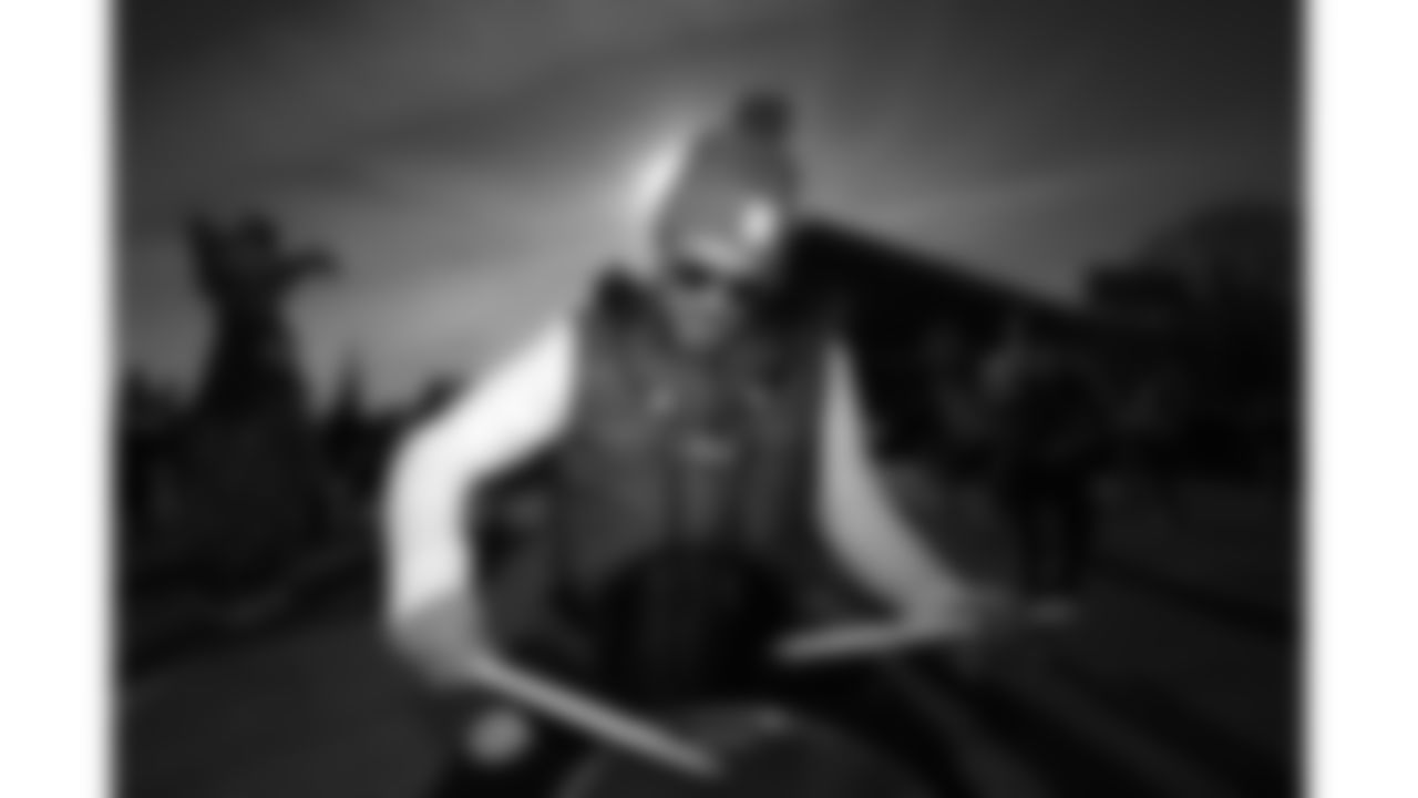 Chiefs Rumble prior to a week 15 NFL Football game against the Los Angeles Chargers on Sunday, December 14, 2025 in Kansas City, MO.