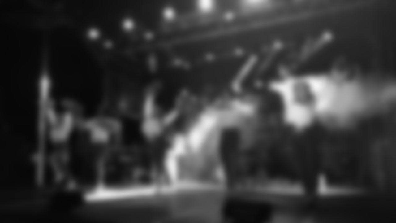 Kansas City Chiefs Cheerleaders perform at the Ford Tailgate District prior to a week 14 NFL Football game against the Houston Texans on Sunday, December 7, 2025 in Kansas City, MO.