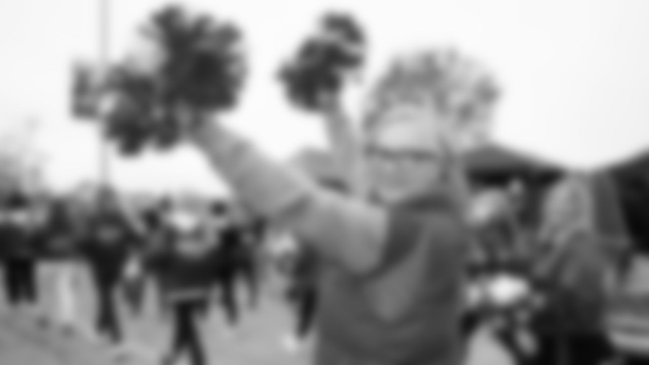 Kansas City Chiefs Alumni Cheerleaders in the pregame parade prior to a week 12 NFL Football game against the Indianapolis Colts on Sunday, November 23, 2025 in Kansas City, MO.