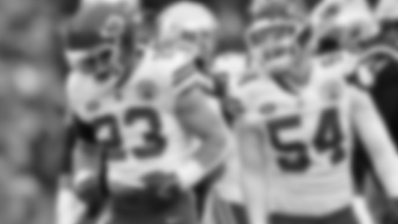 Kansas City Chiefs middle linebacker Drue Tranquill (23) during the regular season Week 15 NFL Football Game in Foxborough, MA on Sunday, December 17, 2023.