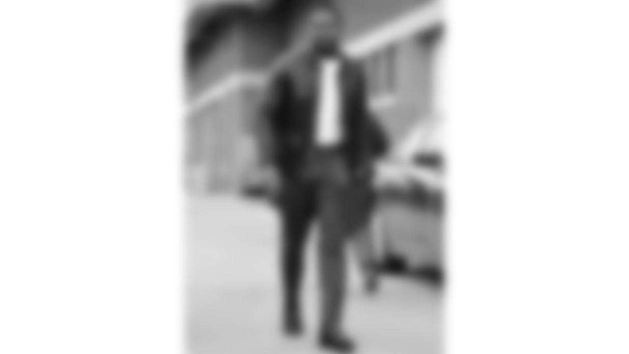 Kansas City Chiefs defensive tackle Chris Jones (95) arrives prior to a week 12 NFL Football game against the Indianapolis Colts on Sunday, November 23, 2025 in Kansas City, MO