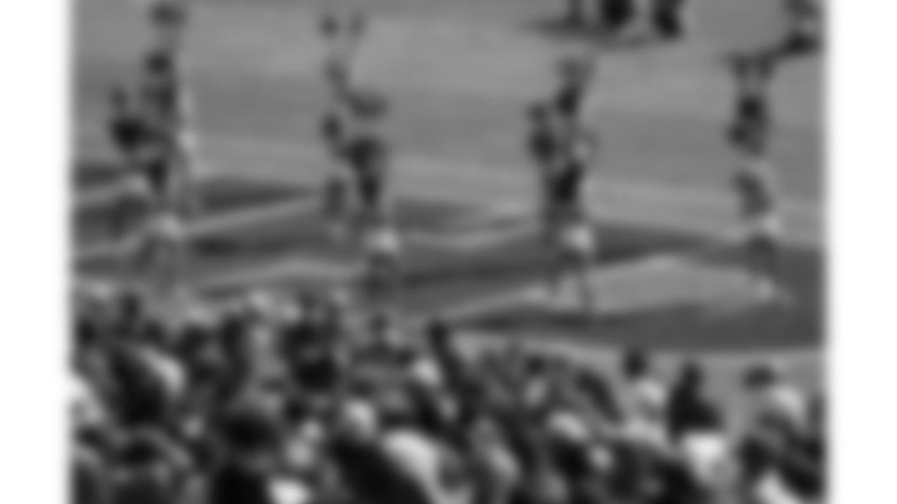 The Kansas City Chiefs Cheerleaders perform during a week 7 NFL Football game against the Las Vegas Raiders on Sunday, October 19, 2025.