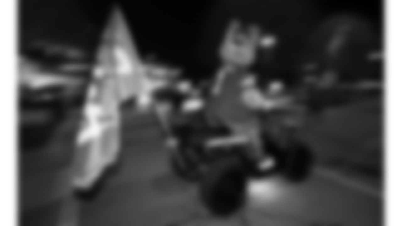 KC Wolf at the pregame parade prior to a week 14 NFL Football game against the Houston Texans on Sunday, December 7, 2025 in Kansas City, MO.