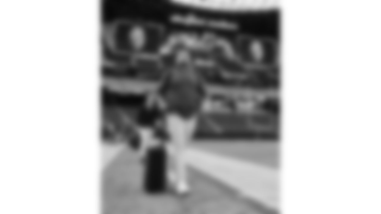 Kansas City Chiefs offensive lineman Mike Caliendo (66) arrives at Allegiant Stadium for a week 18 NFL football game against the Las Vegas Raiders, Sunday, January 4, 2026 in Las Vegas, NV.