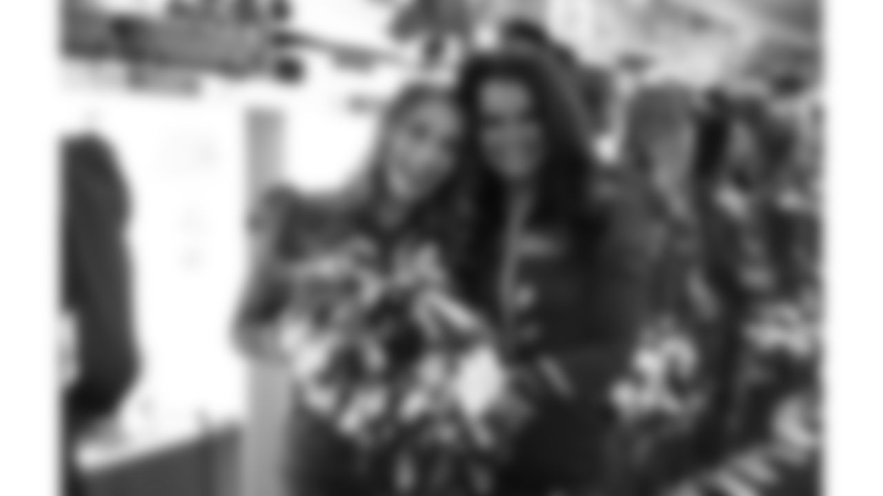 The Kansas City Chiefs Cheerleaders and Entertainment teams prior to a week 17 NFL Football game against the Denver Broncos on December 25, 2025 in Kansas City, MO.