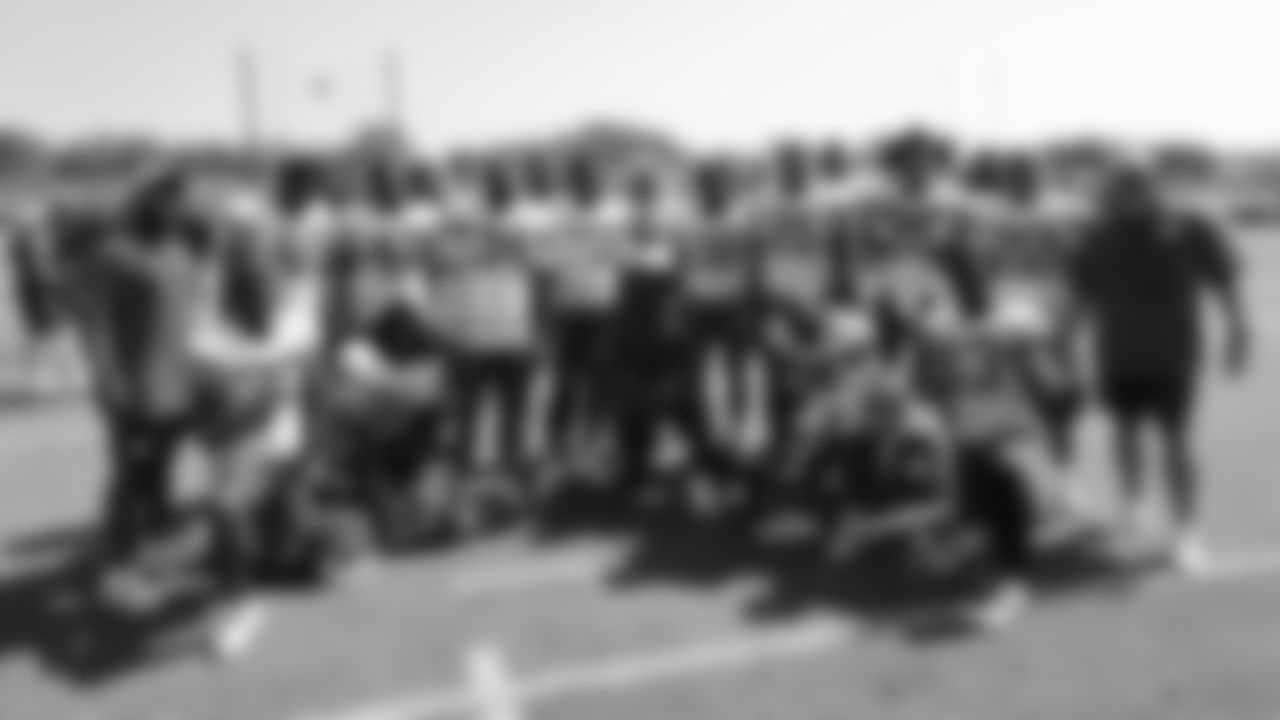 The defensive backs group photo during day 5 of training camp on Sunday July 27, 2025