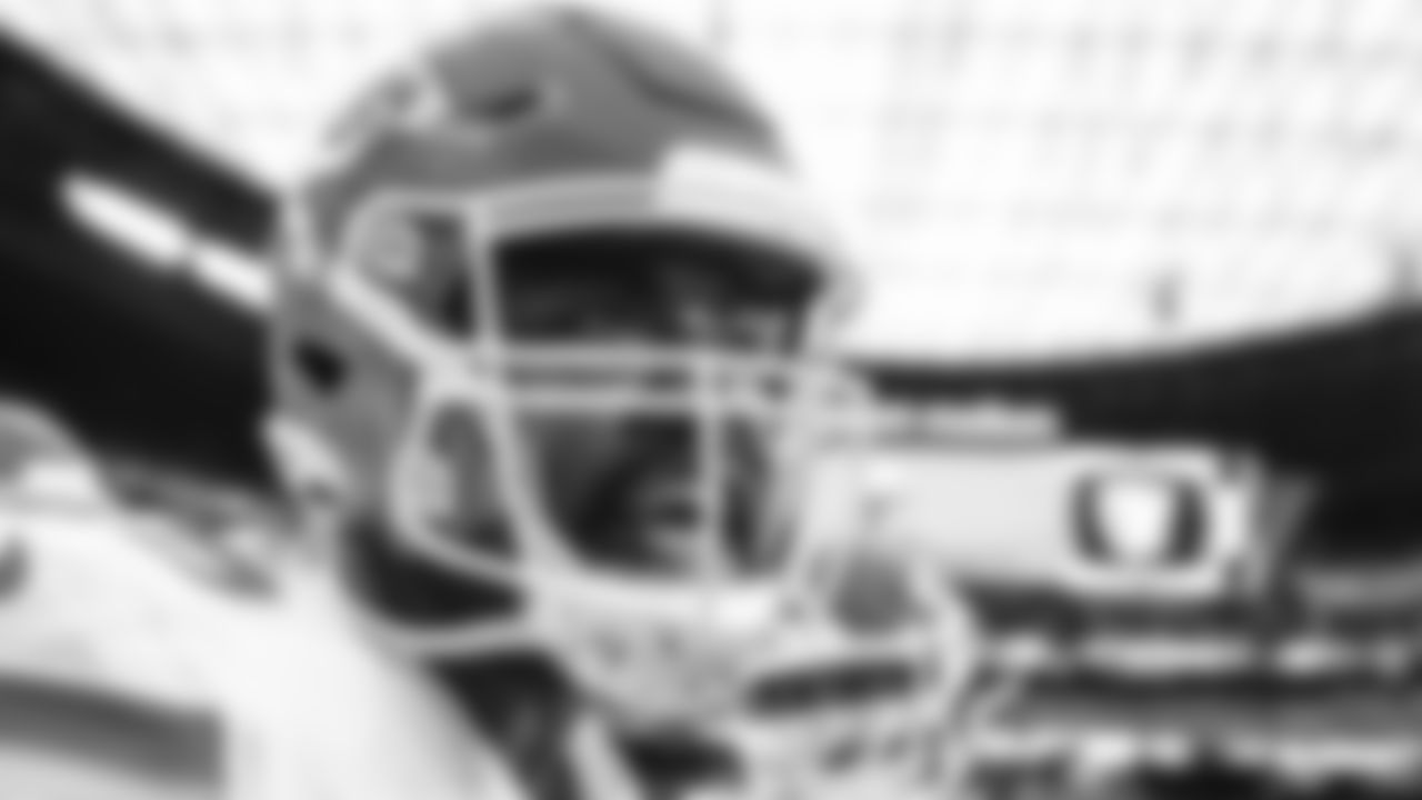 Kansas City Chiefs defensive tackle Chris Jones (95) prior to the week 12 NFL football game against the Las Vegas Raiders, November 26, 2023 in Las Vegas.