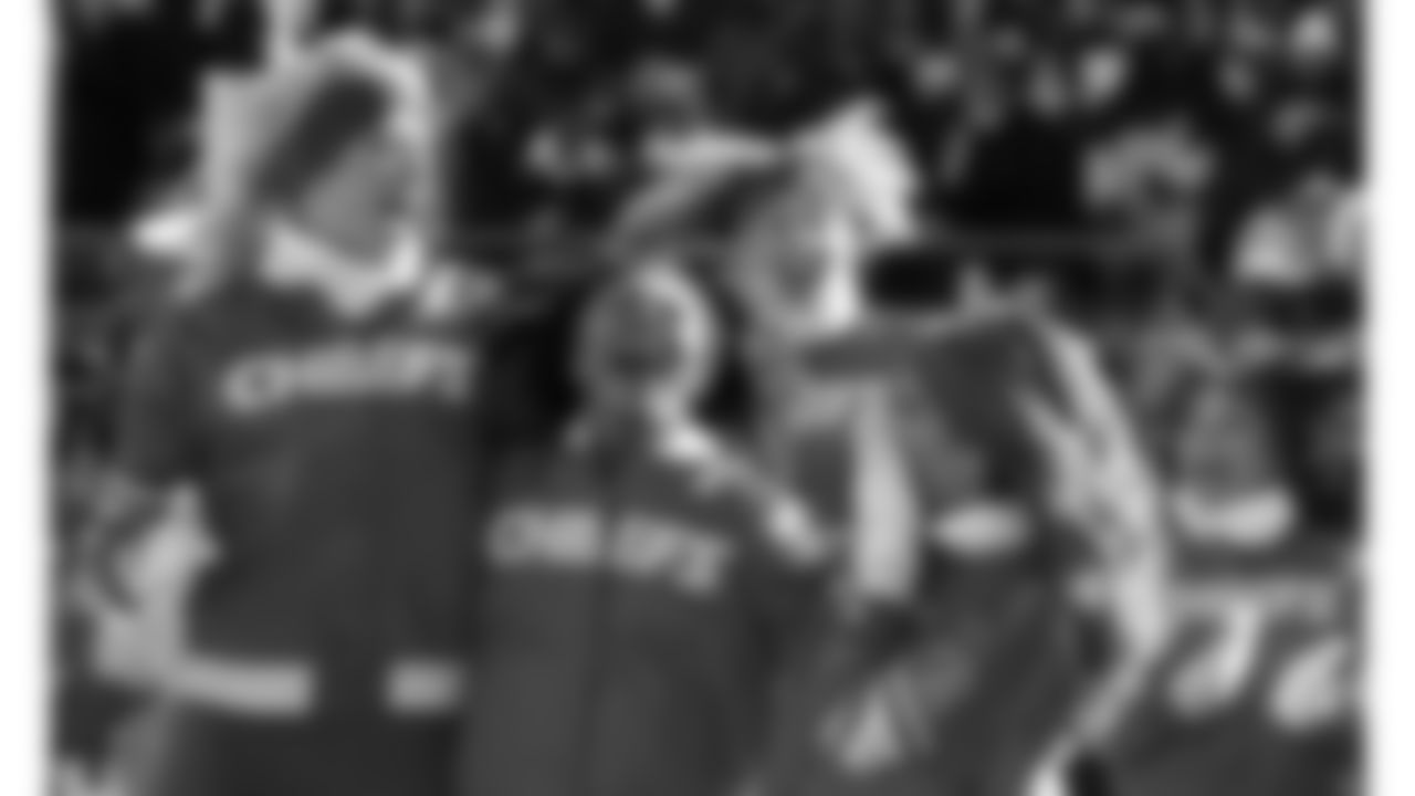 The Kansas City Chiefs Cheerleaders announce Sadie as their 2026 Pro Bowl Cheerleader on the field during a week 15 NFL Football game against the Los Angeles Chargers on Sunday, December 14, 2025 in Kansas City, MO.