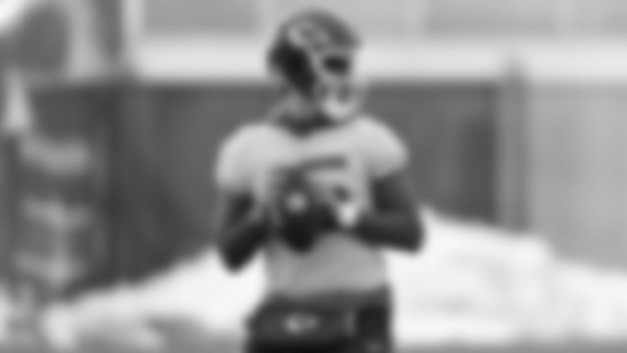 Kansas City Chiefs quarterback Patrick Mahomes (15) during practice for the NFL Wild Card Round football game on Wednesday, January 10, 2024 in Kansas City, MO.