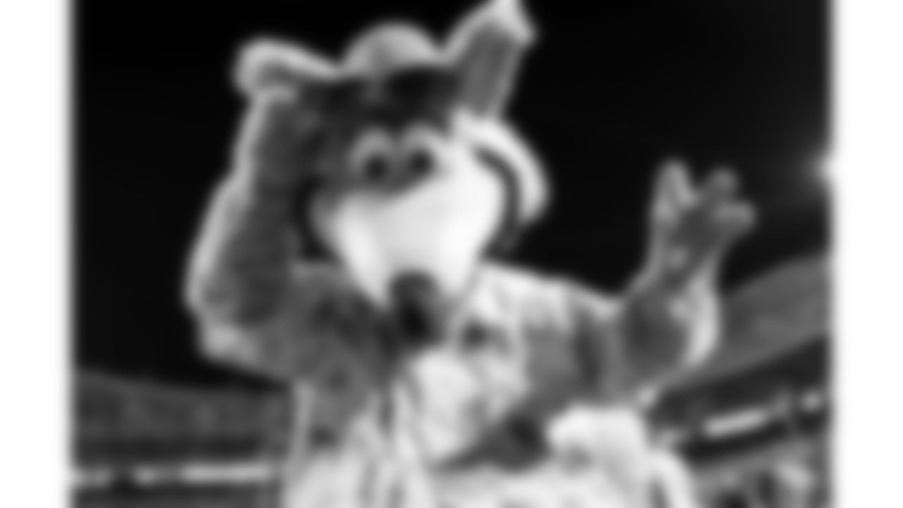 KC Wolf during the regular season Week 6 NFL Football Game at GEHA Field at Arrowhead Stadium on Thursday, October 12, 2023.