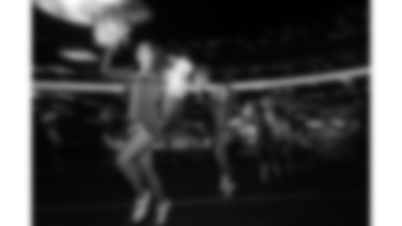 The Kansas City Chiefs Cheerleaders and Entertainment teams prior to a week 17 NFL Football game against the Denver Broncos on December 25, 2025 in Kansas City, MO.