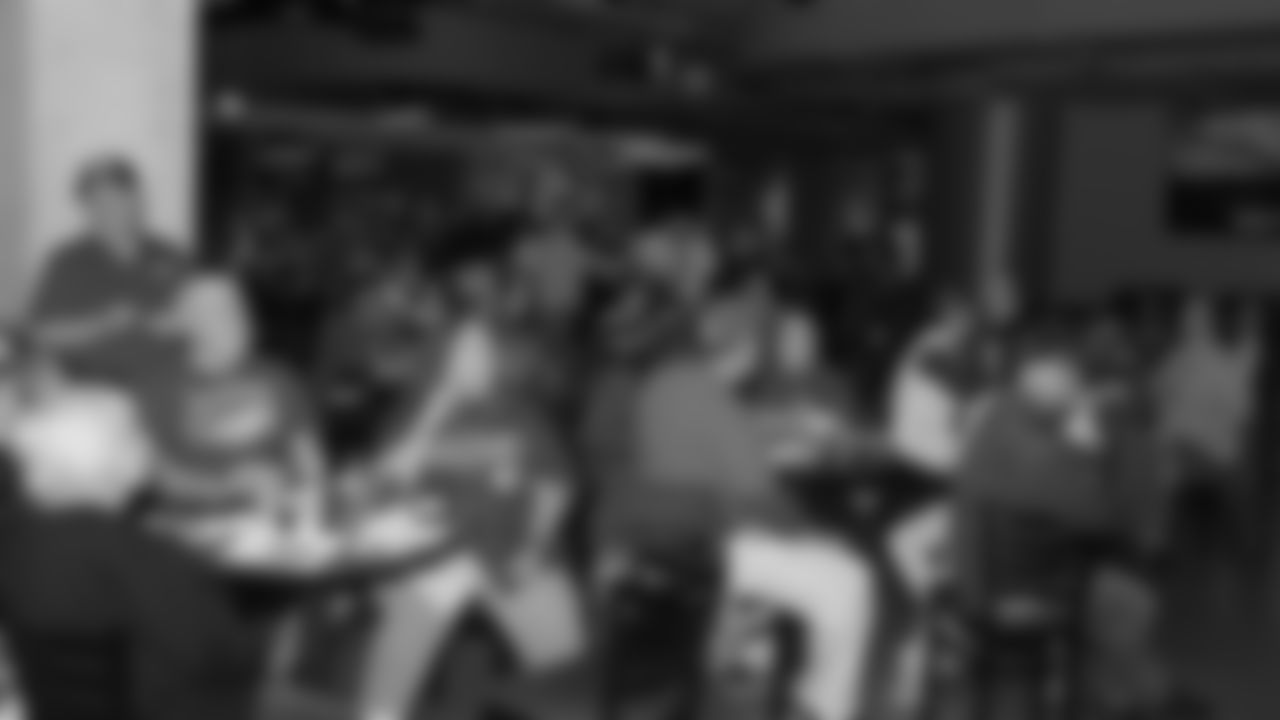 Red Coaters gather at the Kingdom Club to watch the Chiefs take on the Denver Broncos on November 16, 2025.