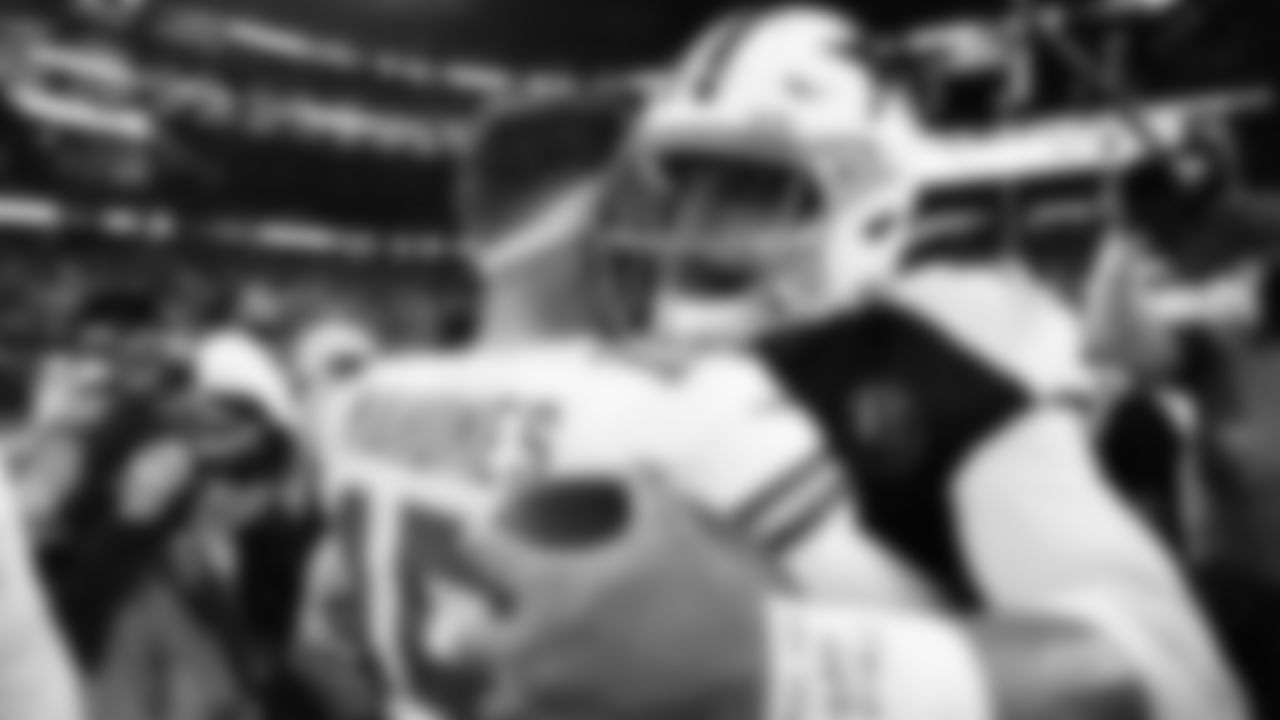 Kansas City Chiefs quarterback Patrick Mahomes (15) and Dak Prescott after a week 13 NFL football game against the Dallas Cowboys on Thursday, November 27, 2025 in Arlington, TX.