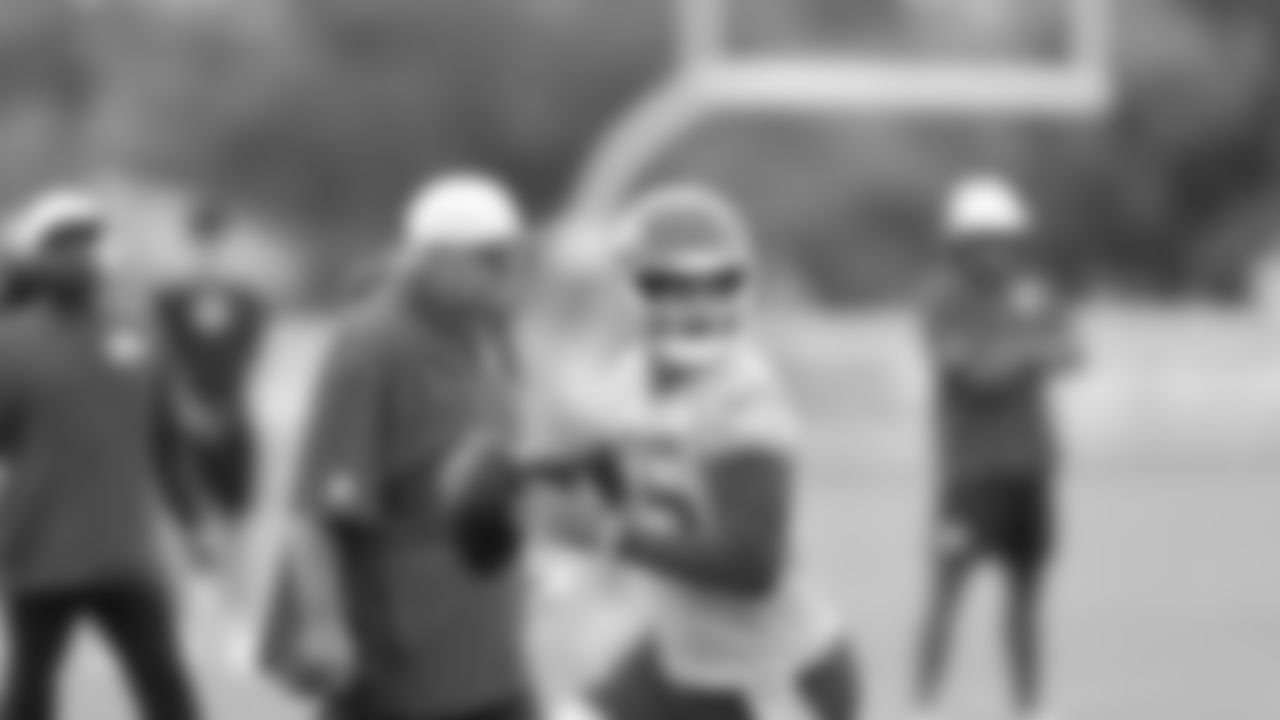 Kansas City Chiefs quarterback Patrick Mahomes (15) during day 3 of training camp on Thursday July 24, 2025