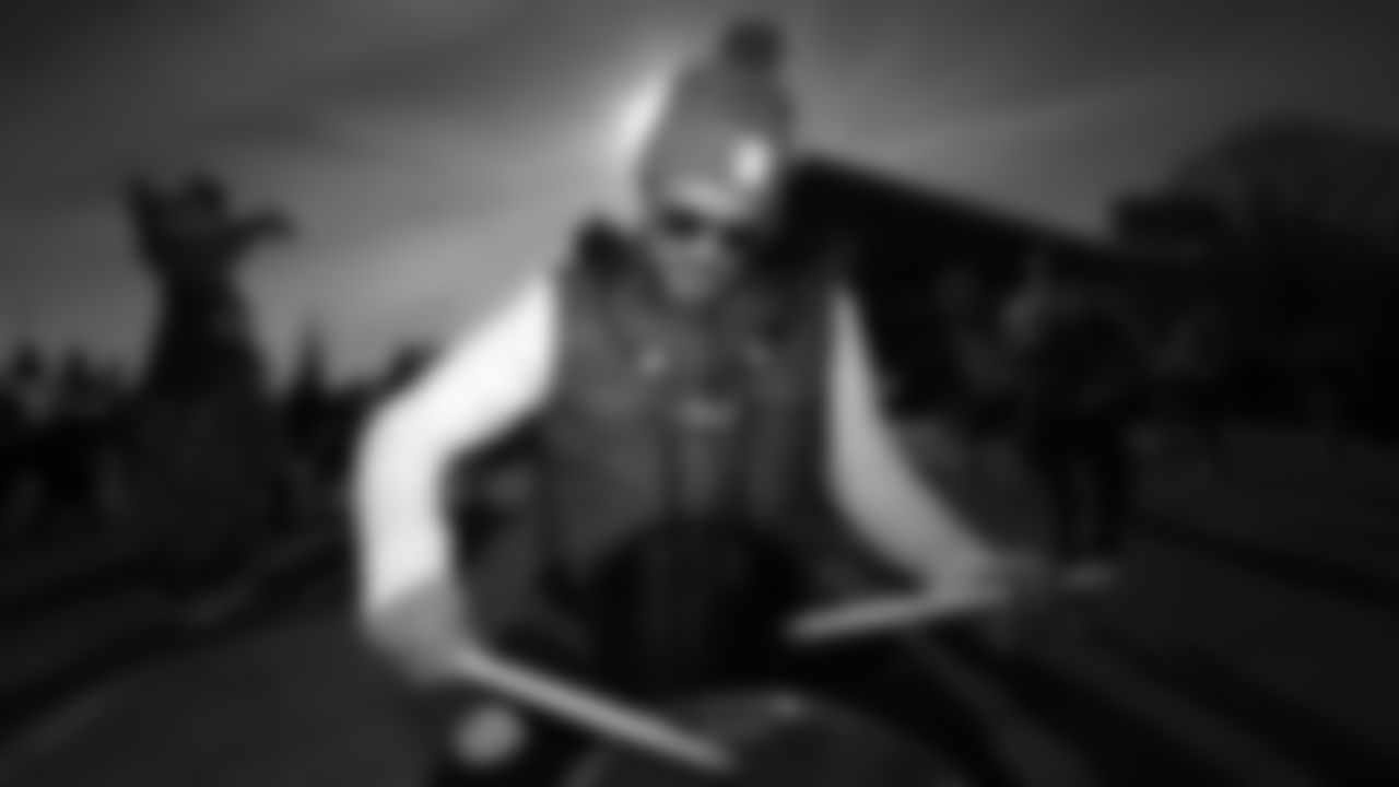 KC Rumble prior to an NFL week 15 matchup against the Los Angeles Chargers, Sunday December 14, 2025.