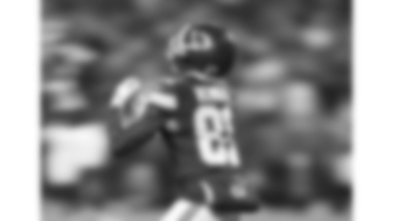 Kansas City Chiefs wide receiver Nikko Remigio (81) runs to catch a punt return during a week 8 NFL Football game against the Washington Commanders on Monday, October 27, 2025 in Kansas City, MO.