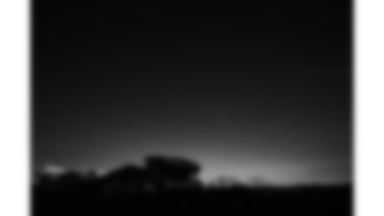 An exterior view of GEHA Field at Arrowhead Stadium as the sun rises prior to a week 15 NFL football game between the Kansas City Chiefs and the Los Angeles Chargers, Sunday, December 14, 2025 in Kansas City, MO.