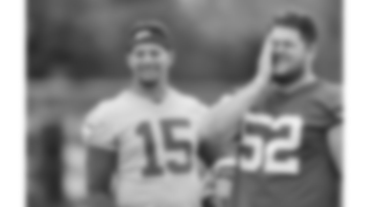 Kansas City Chiefs quarterback Patrick Mahomes (15) during phase 3 of OTAs on Thursday June 12, 2025 in Kansas City, MO.