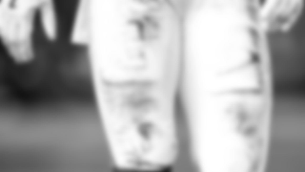 A paint-stained detail shot of a Kansas City Chiefs player's pants during a week 17 NFL football game against the Denver Broncos, Thursday, December 25, 2025 in Kansas City, MO.