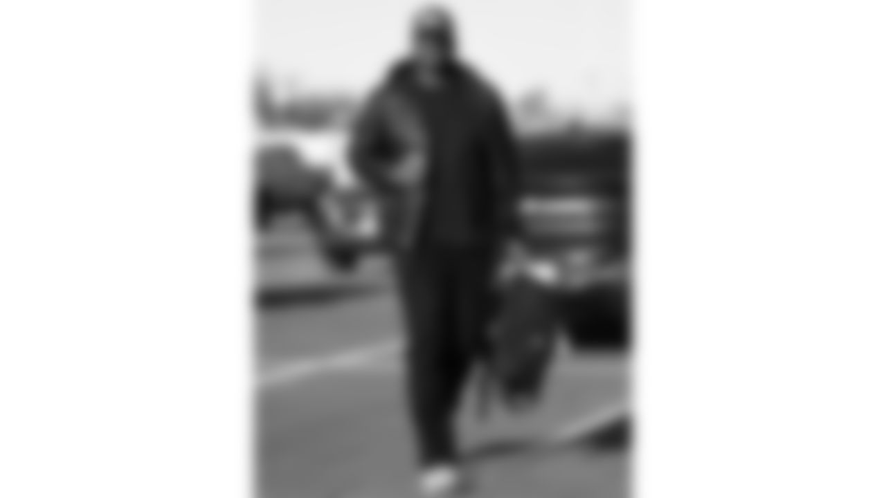 Kansas City Chiefs Offensive Assistant Coach Kevin Saxton arrives prior to an NFL week 15 matchup against the Los Angeles Chargers, Sunday December 14, 2025.