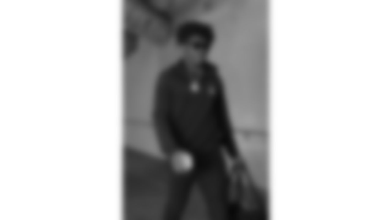 Kansas City Chiefs running back Brashard Smith (24) arrives at Nissan Stadium prior to a week 16 NFL Football game against the Tennessee Titans on Sunday, December 21, 2025 in Nashville, Tennessee.