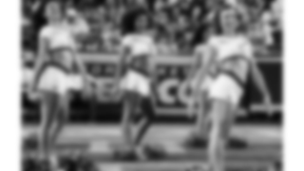 A Kansas City Chiefs Cheerleader during the week 6 NFL football game against the Detroit Lions, Sunday, October 12, 2025 in Kansas City, MO.