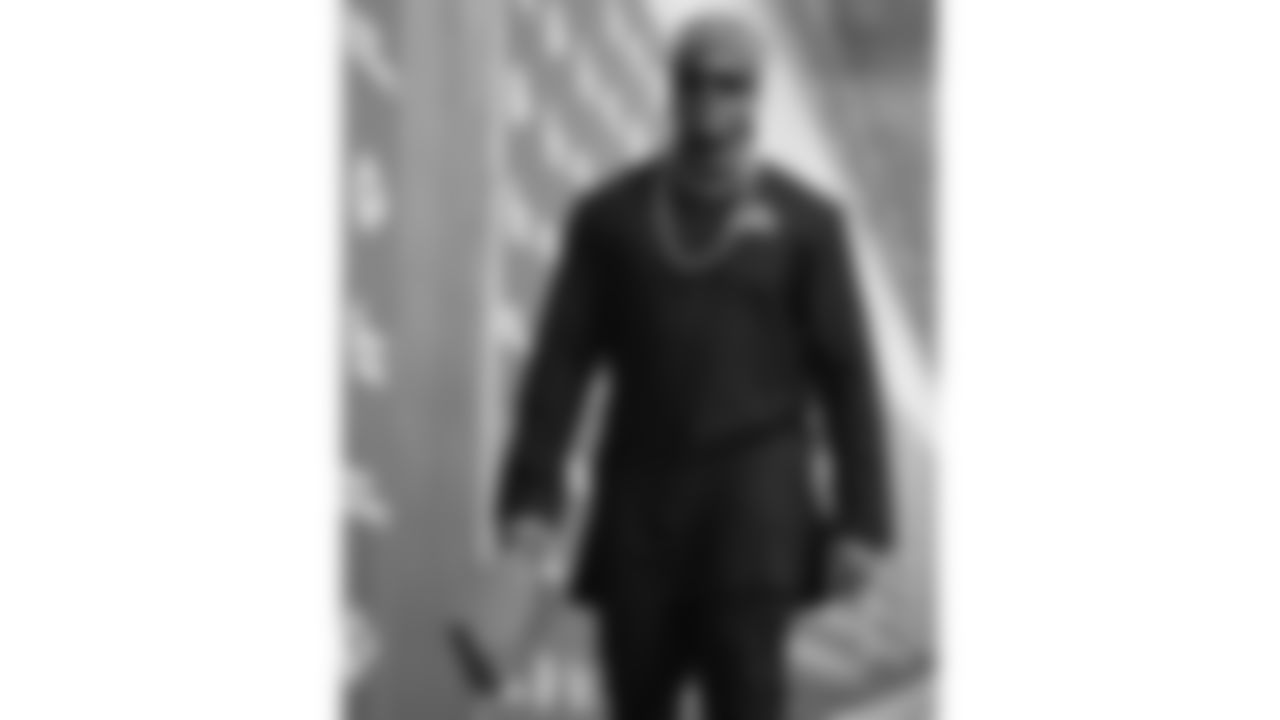 Kansas City Chiefs offensive tackle Chukwuebuka Godrick (72) arrives prior to an NFL week 17 matchup against the Denver Broncos, Thursday, December 25, 2025.