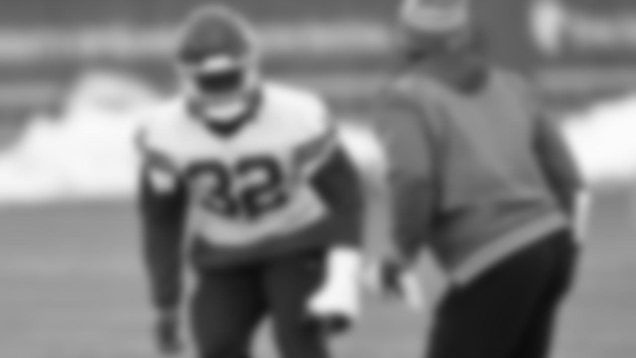 Kansas City Chiefs linebacker Nick Bolton (32) during practice for the NFL Wild Card Round football game on Wednesday, January 10, 2024 in Kansas City, MO.
