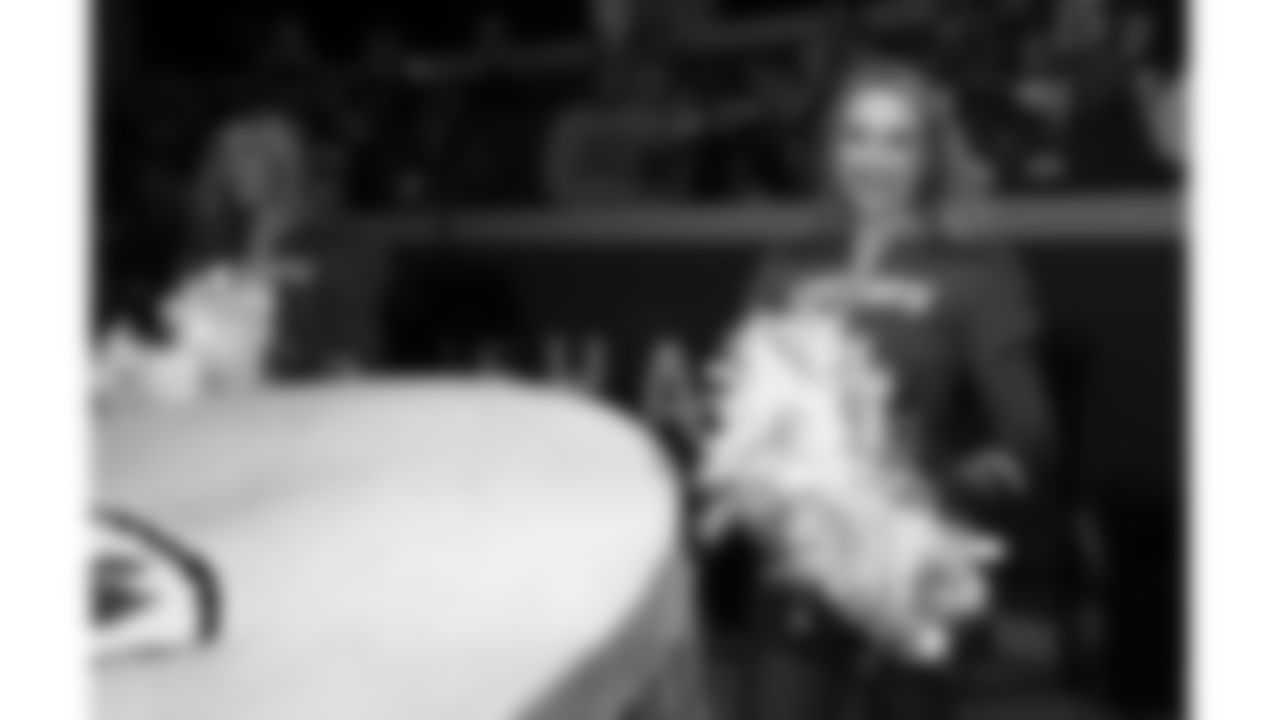 The Kansas City Chiefs Cheerleaders and Entertainment teams prior to a week 17 NFL Football game against the Denver Broncos on December 25, 2025 in Kansas City, MO.