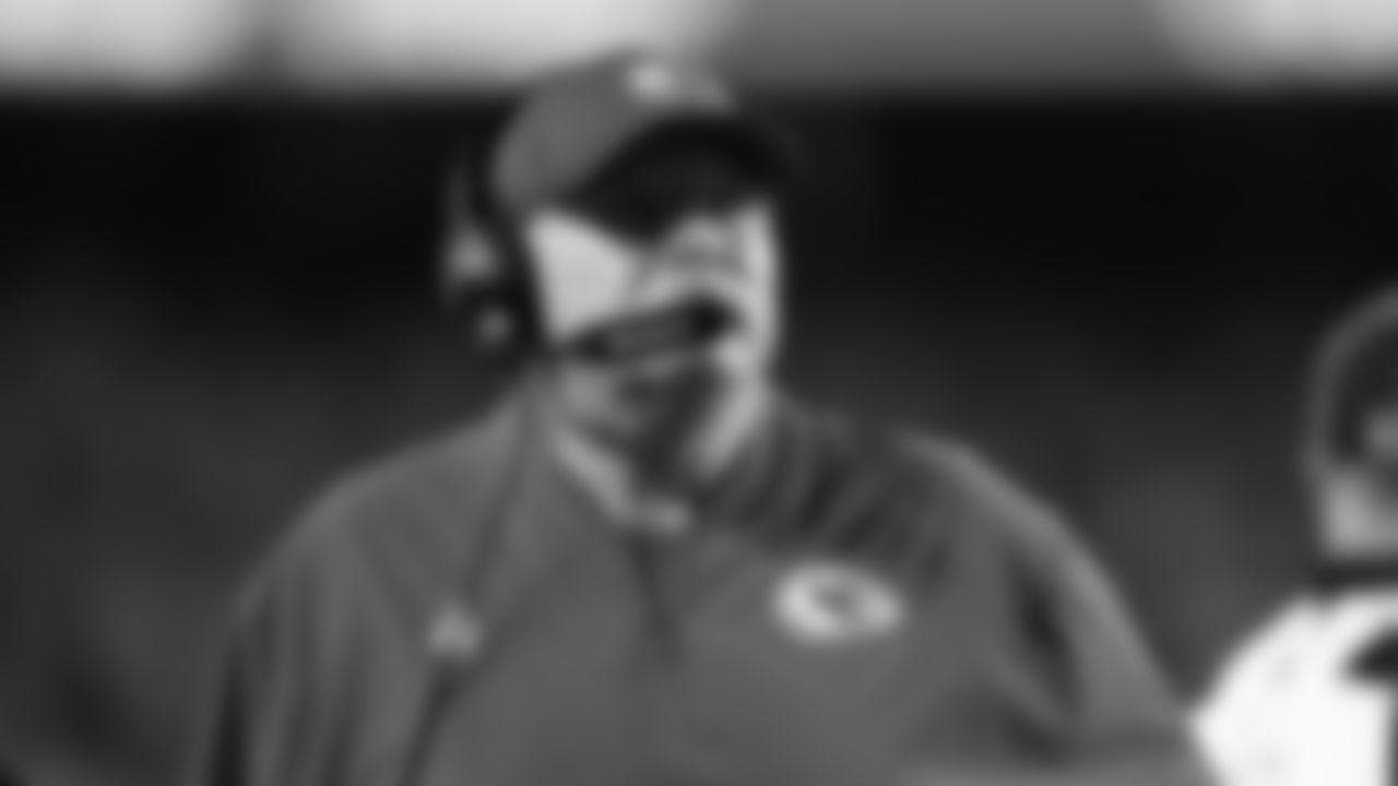 Kansas City Chiefs Head Coach Andy Reid looks on during a week 6 NFL Football game against the Detroit Lions on Sunday, October 12, 2025 in Kansas City, MO.
