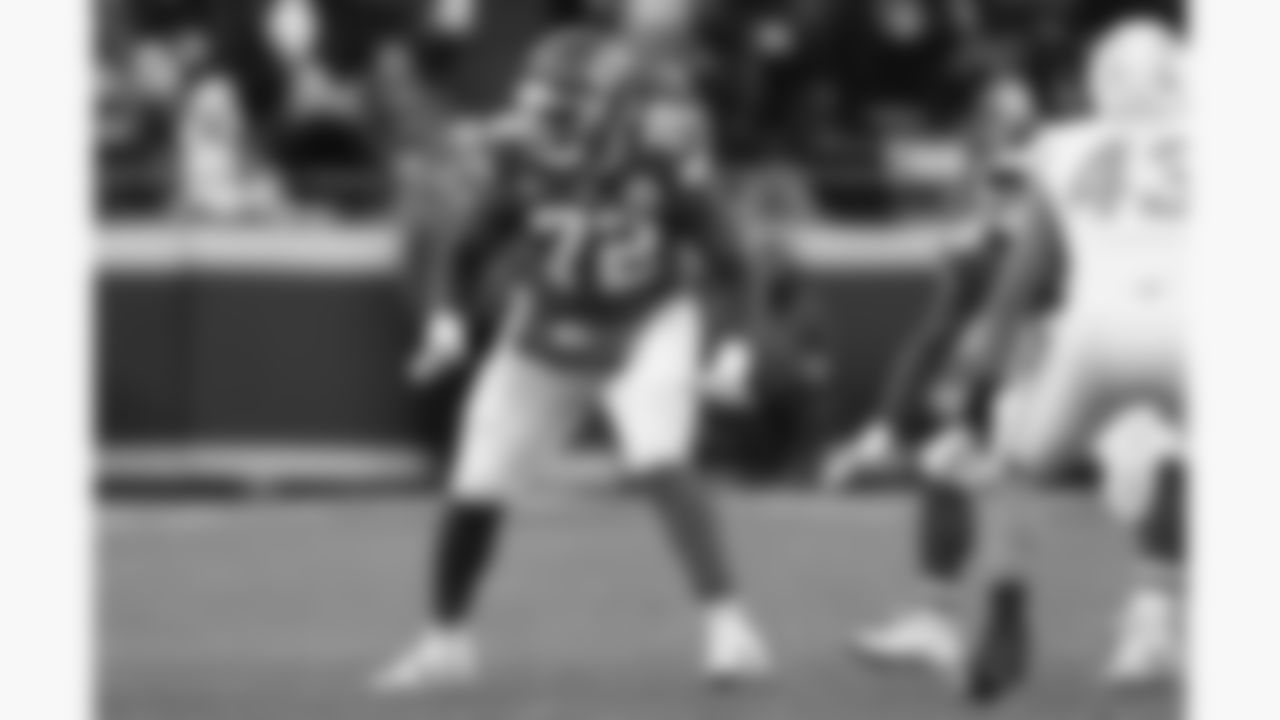 Kansas City Chiefs tackle Chukwuebuka Godrick (72) in action during a week 15 NFL football game against the Los Angeles Chargers, Sunday, December 14, 2025 in Kansas City, MO.