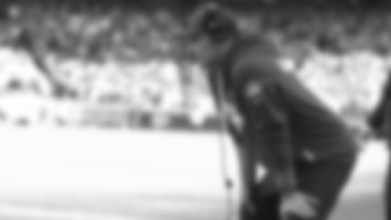 Kansas City Chiefs Defensive Line Coach Joe Cullen looks on during a week 12 NFL Football game against the Indianapolis Colts on Sunday, November 23, 2025 in Kansas City, MO