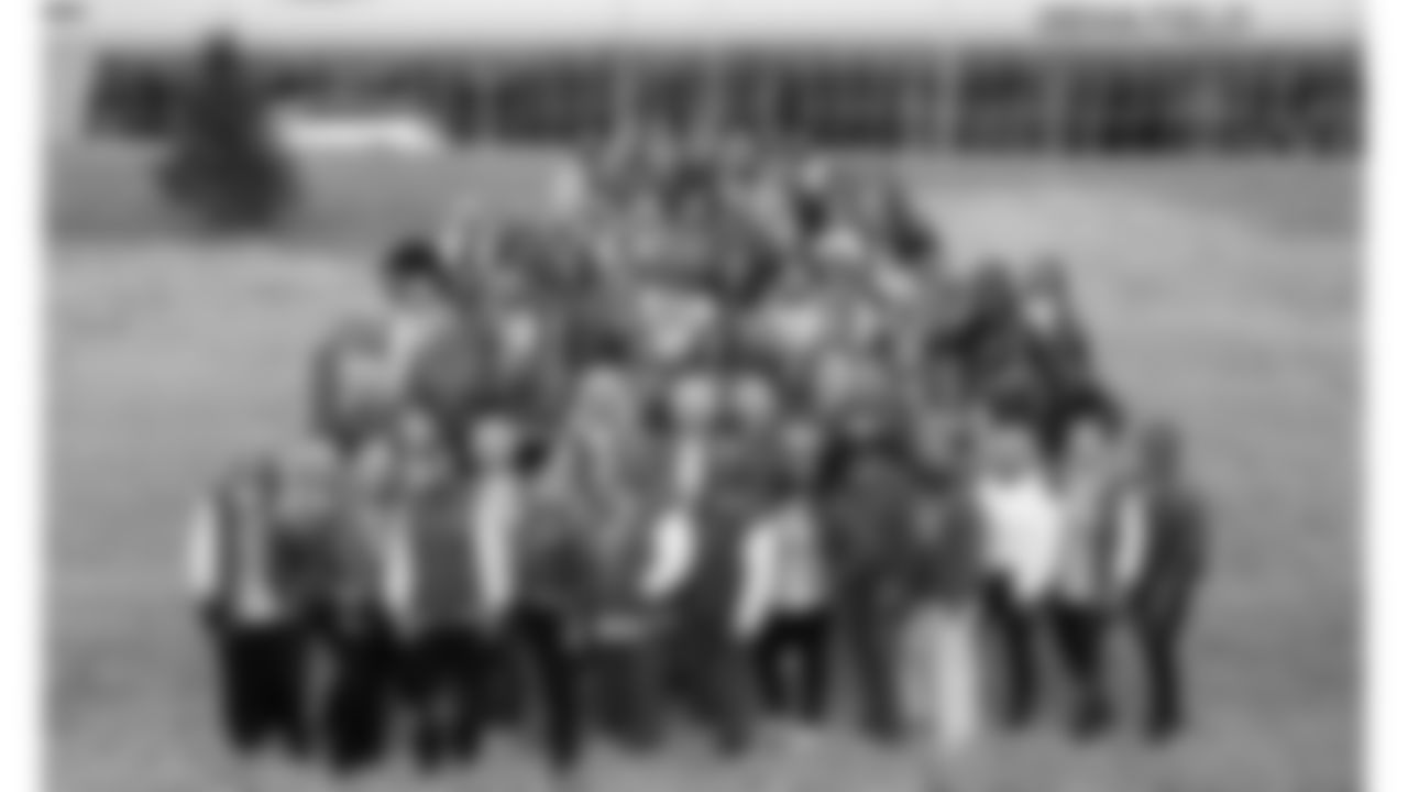 Kansas City Chiefs Alumni Cheerleaders group photo prior to a week 12 NFL Football game against the Indianapolis Colts on Sunday, November 23, 2025 in Kansas City, MO.