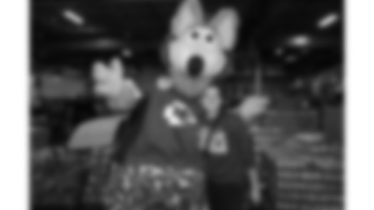 Chiefs staff and KC Wolf volunteer at the annual Souper Bowl at the Harvesters Community Food Network in Kansas City on Tuesday, February 4, 2026.