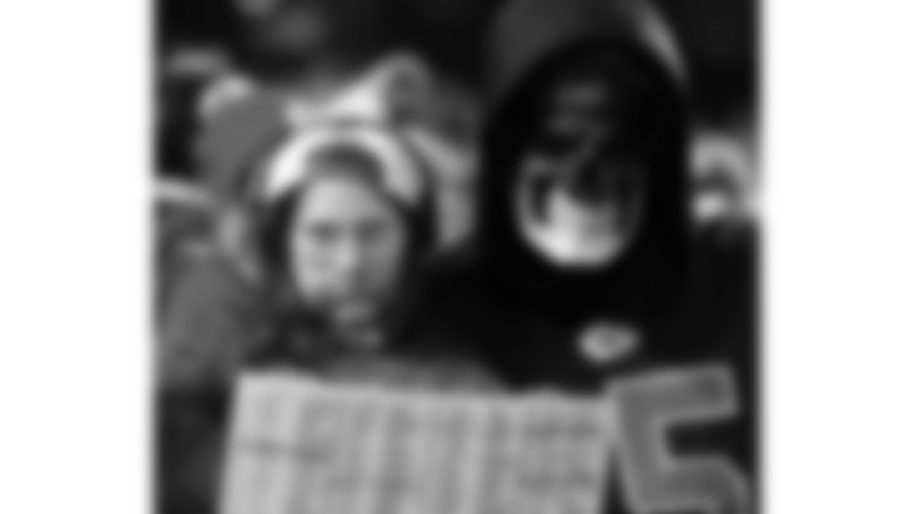 Kansas City Chiefs fans dress as Andy Reid and Skeleton during a week 8 NFL Football game against the Washington Commanders on Monday, October 27, 2025 in Kansas City, MO.