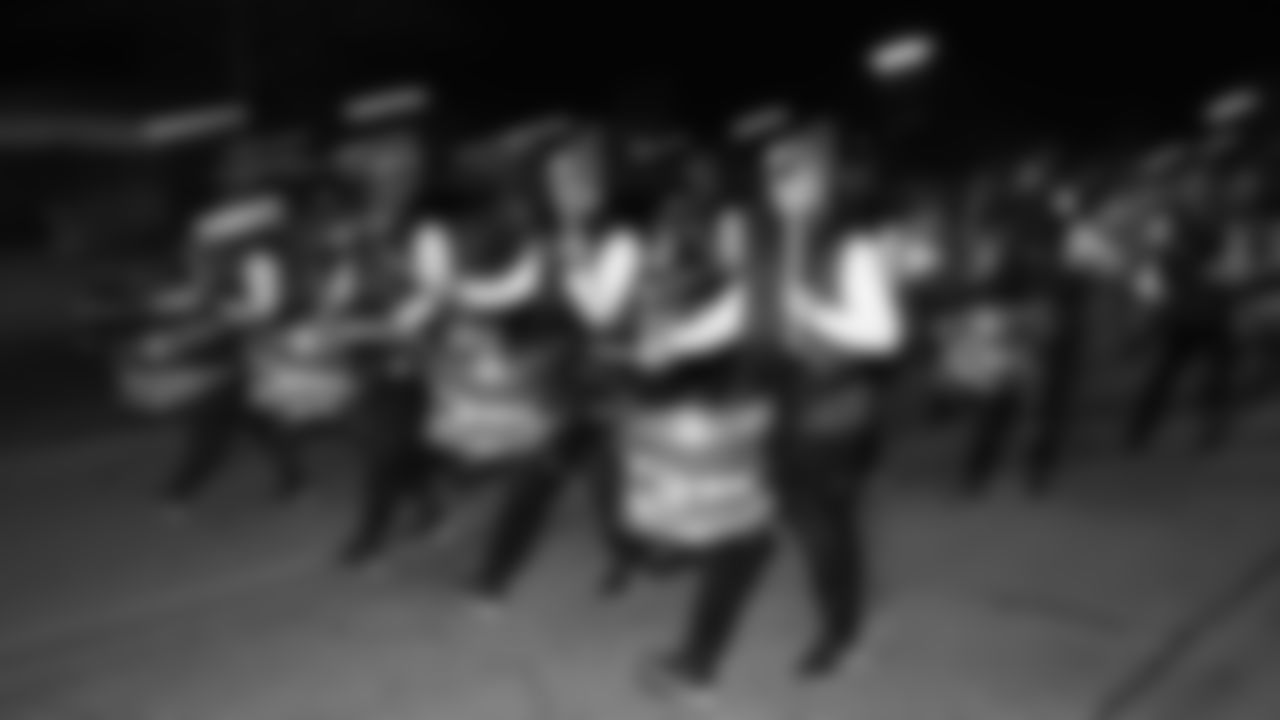 Chiefs Rumble at the pregame parade prior to a week 14 NFL Football game against the Houston Texans on Sunday, December 7, 2025 in Kansas City, MO.