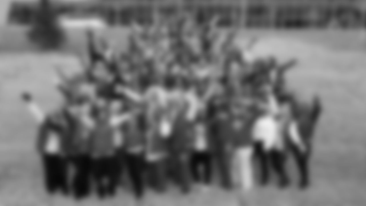 Kansas City Chiefs Alumni Cheerleaders group photo prior to a week 12 NFL Football game against the Indianapolis Colts on Sunday, November 23, 2025 in Kansas City, MO.